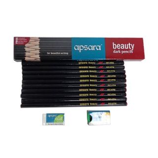 Apsara Beauty Dark Pencil (Pack Of 10)
