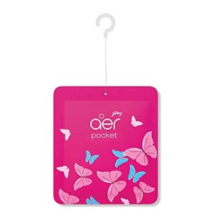 Godrej Aer Pocket Bathroom Fragrance - Petal Crush Pink - 10 g Pack