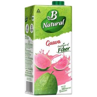 B Natural Guava Gush Tetra Pack, 1Ltr (Pack Of 12)