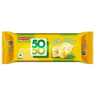 Britannia Crackers 50-50 Maska Chaska, 45gm (Pack of 80)
