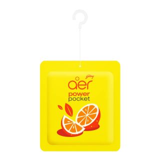 Godrej Aer Pocket Bathroom Fragrance - Bright Tangy Delight - 10 g Pack - Pack Of 2