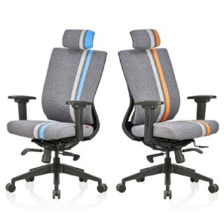 Liberate Game Rotatable Office Chairs, High Back (Blue, Orange)