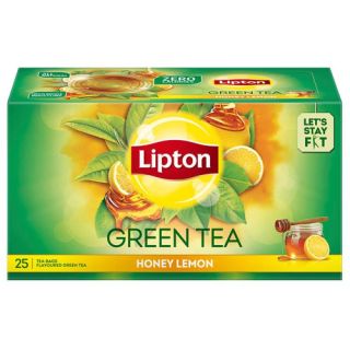 Lipton Honey Lemon Green Tea, (Pack of 25 Bags)